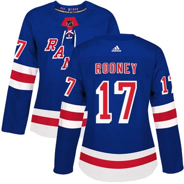 Authentic Adidas Women's Kevin Rooney New York Rangers Home Jersey - Royal Blue