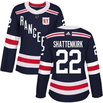 Authentic Adidas Women's Kevin Shattenkirk New York Rangers 2018 Winter Classic Jersey - Navy Blue
