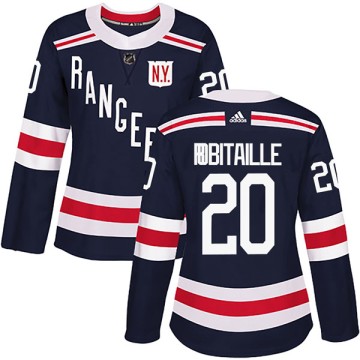 Authentic Adidas Women's Luc Robitaille New York Rangers 2018 Winter Classic Home Jersey - Navy Blue