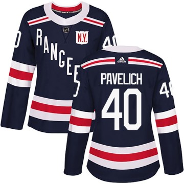 Authentic Adidas Women's Mark Pavelich New York Rangers 2018 Winter Classic Home Jersey - Navy Blue