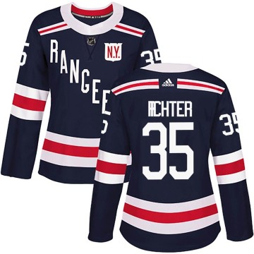 Authentic Adidas Women's Mike Richter New York Rangers 2018 Winter Classic Home Jersey - Navy Blue