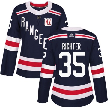 Authentic Adidas Women's Mike Richter New York Rangers 2018 Winter Classic Jersey - Navy Blue