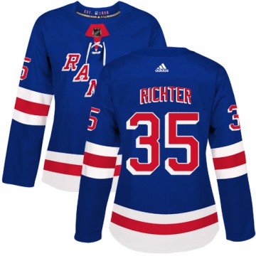 Authentic Adidas Women's Mike Richter New York Rangers Home Jersey - Royal Blue