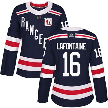 Authentic Adidas Women's Pat Lafontaine New York Rangers 2018 Winter Classic Home Jersey - Navy Blue