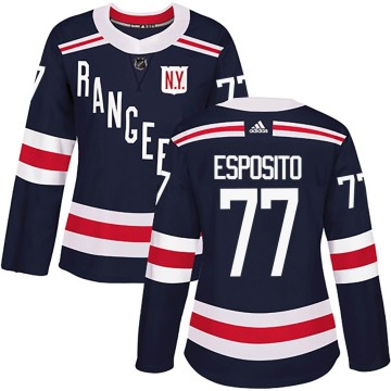Authentic Adidas Women's Phil Esposito New York Rangers 2018 Winter Classic Home Jersey - Navy Blue