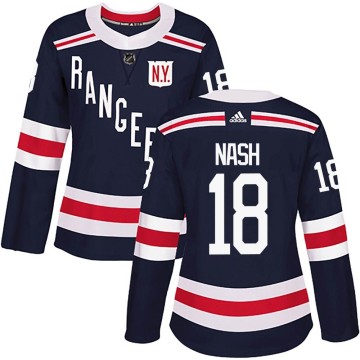Authentic Adidas Women's Riley Nash New York Rangers 2018 Winter Classic Home Jersey - Navy Blue