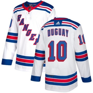 Authentic Adidas Women's Ron Duguay New York Rangers Away Jersey - White