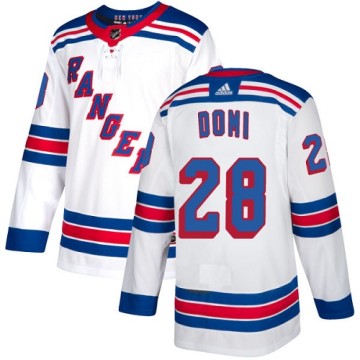Authentic Adidas Women's Tie Domi New York Rangers Away Jersey - White