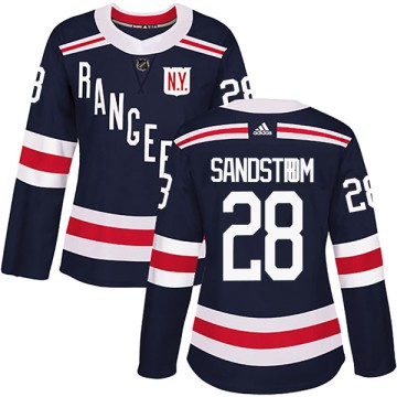Authentic Adidas Women's Tomas Sandstrom New York Rangers 2018 Winter Classic Home Jersey - Navy Blue