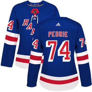 Authentic Adidas Women's Vince Pedrie New York Rangers Home Jersey - Royal Blue