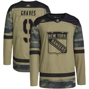 Authentic Adidas Youth Adam Graves New York Rangers Military Appreciation Practice Jersey - Camo