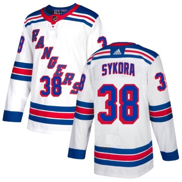 Authentic Adidas Youth Adam Sykora New York Rangers Jersey - White