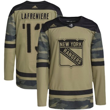 Authentic Adidas Youth Alexis Lafreniere New York Rangers Military Appreciation Practice Jersey - Camo