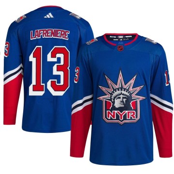 Authentic Adidas Youth Alexis Lafreniere New York Rangers Reverse Retro 2.0 Jersey - Royal