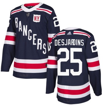 Authentic Adidas Youth Andrew Desjardins New York Rangers 2018 Winter Classic Home Jersey - Navy Blue