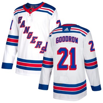 Authentic Adidas Youth Barclay Goodrow New York Rangers Jersey - White