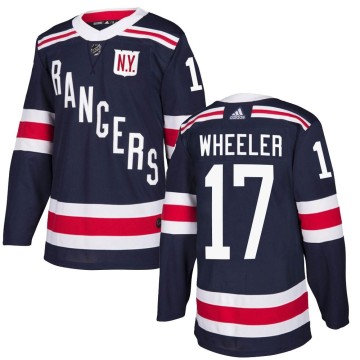 Authentic Adidas Youth Blake Wheeler New York Rangers 2018 Winter Classic Home Jersey - Navy Blue