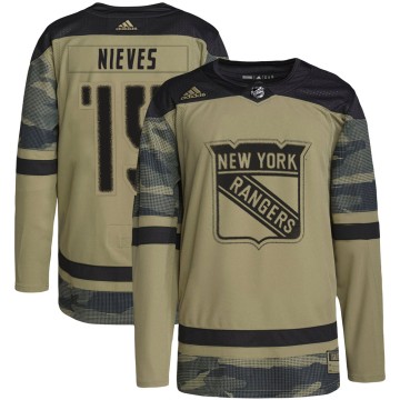 Authentic Adidas Youth Boo Nieves New York Rangers Military Appreciation Practice Jersey - Camo