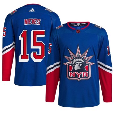 Authentic Adidas Youth Boo Nieves New York Rangers Reverse Retro 2.0 Jersey - Royal