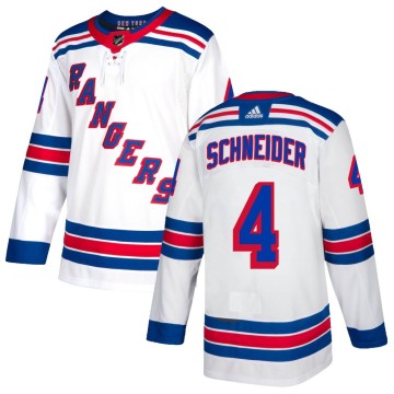 Authentic Adidas Youth Braden Schneider New York Rangers Jersey - White