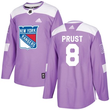 Authentic Adidas Youth Brandon Prust New York Rangers Fights Cancer Practice Jersey - Purple
