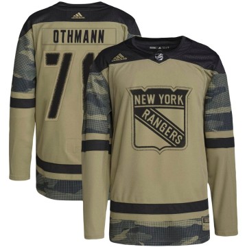 Authentic Adidas Youth Brennan Othmann New York Rangers Military Appreciation Practice Jersey - Camo