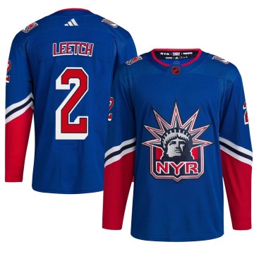 Authentic Adidas Youth Brian Leetch New York Rangers Reverse Retro 2.0 Jersey - Royal