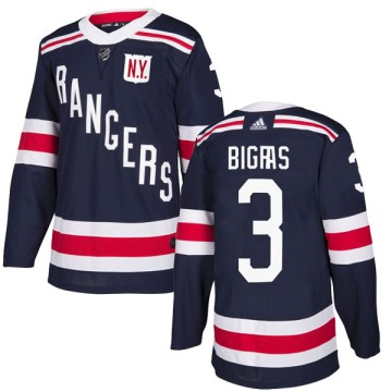 Authentic Adidas Youth Chris Bigras New York Rangers 2018 Winter Classic Home Jersey - Navy Blue