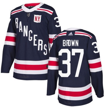 Authentic Adidas Youth Chris Brown New York Rangers 2018 Winter Classic Home Jersey - Navy Blue