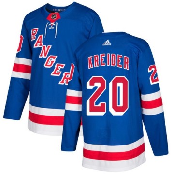 Authentic Adidas Youth Chris Kreider New York Rangers Home Jersey - Royal Blue