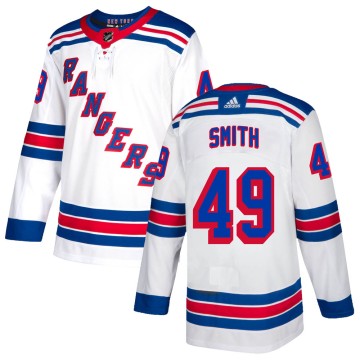 Authentic Adidas Youth C.J. Smith New York Rangers Jersey - White