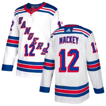 Authentic Adidas Youth Connor Mackey New York Rangers Jersey - White