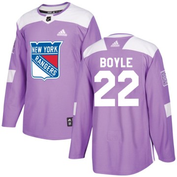 Authentic Adidas Youth Dan Boyle New York Rangers Fights Cancer Practice Jersey - Purple