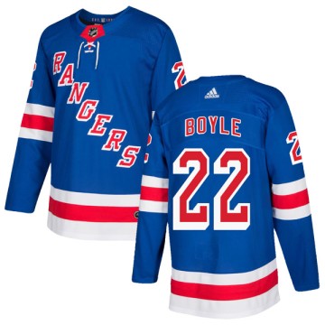 Authentic Adidas Youth Dan Boyle New York Rangers Home Jersey - Royal Blue