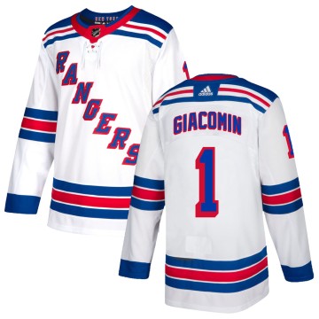 Authentic Adidas Youth Eddie Giacomin New York Rangers Jersey - White