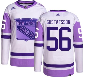 Authentic Adidas Youth Erik Gustafsson New York Rangers Hockey Fights Cancer Jersey -