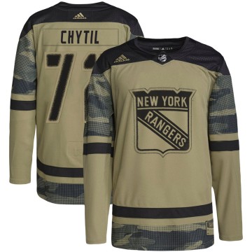 Authentic Adidas Youth Filip Chytil New York Rangers Military Appreciation Practice Jersey - Camo
