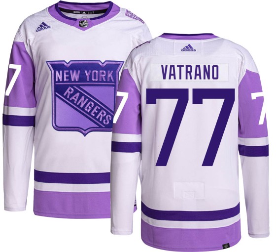 Authentic Adidas Youth Frank Vatrano New York Rangers Hockey Fights Cancer Jersey -