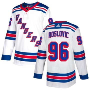 Authentic Adidas Youth Jack Roslovic New York Rangers Jersey - White