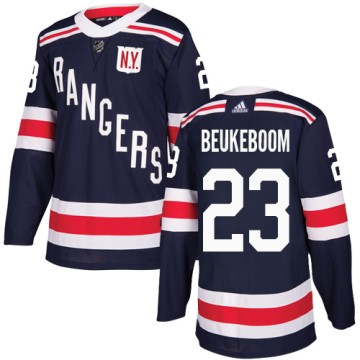 Authentic Adidas Youth Jeff Beukeboom New York Rangers 2018 Winter Classic Jersey - Navy Blue