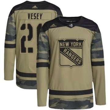 Authentic Adidas Youth Jimmy Vesey New York Rangers Military Appreciation Practice Jersey - Camo