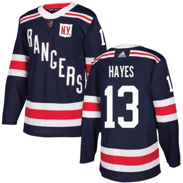 Authentic Adidas Youth Kevin Hayes New York Rangers 2018 Winter Classic Jersey - Navy Blue