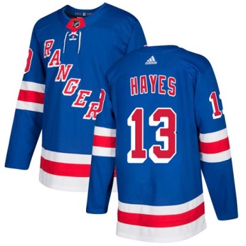Authentic Adidas Youth Kevin Hayes New York Rangers Home Jersey - Royal Blue