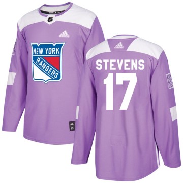 Authentic Adidas Youth Kevin Stevens New York Rangers Fights Cancer Practice Jersey - Purple