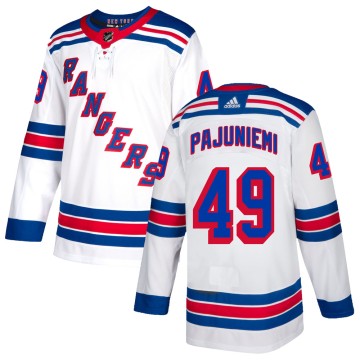 Authentic Adidas Youth Lauri Pajuniemi New York Rangers Jersey - White