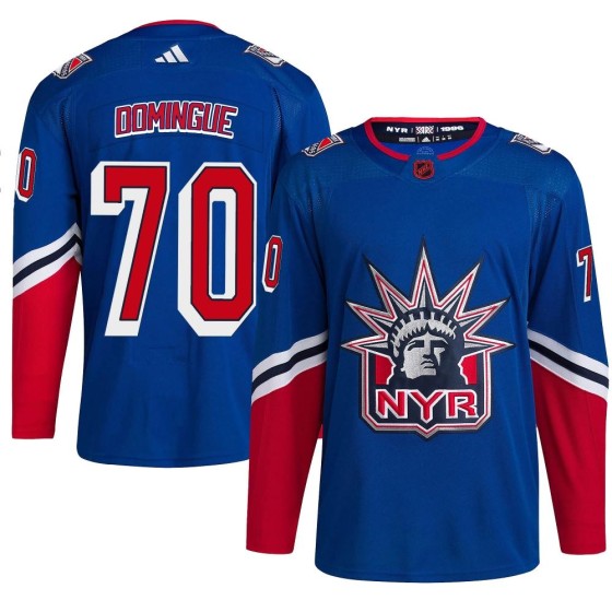 Authentic Adidas Youth Louis Domingue New York Rangers Reverse Retro 2.0 Jersey - Royal