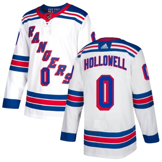 Authentic Adidas Youth Mac Hollowell New York Rangers Jersey - White