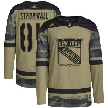 Authentic Adidas Youth Malte Stromwall New York Rangers Military Appreciation Practice Jersey - Camo