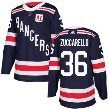Authentic Adidas Youth Mats Zuccarello New York Rangers 2018 Winter Classic Jersey - Navy Blue