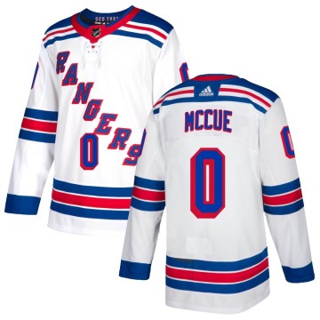 Authentic Adidas Youth Max McCue New York Rangers Jersey - White